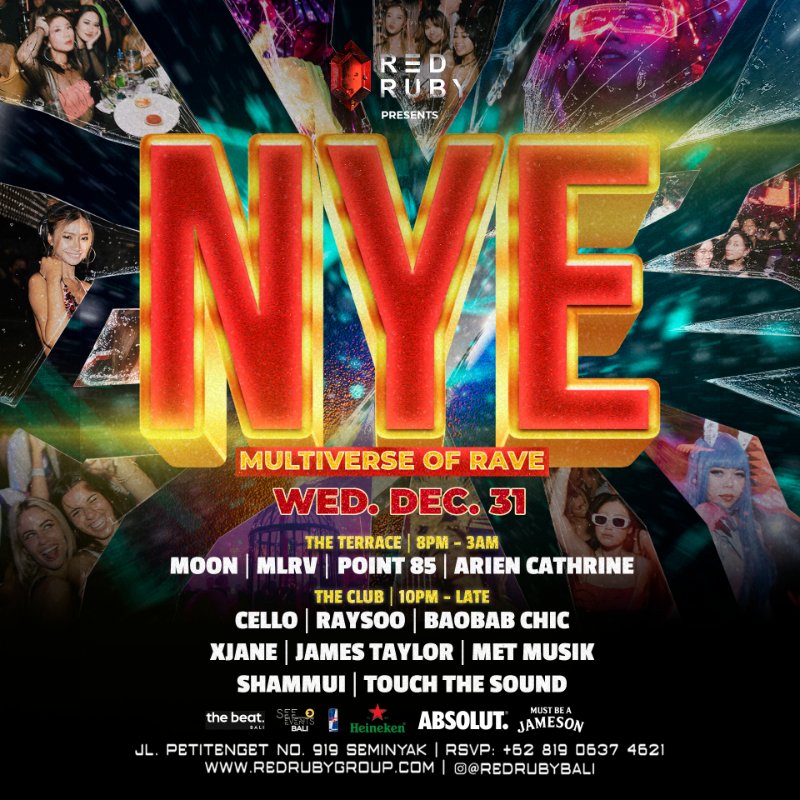 NYE at Red Ruby Bali