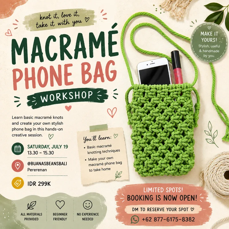 Macramé Sling Bag Workshop