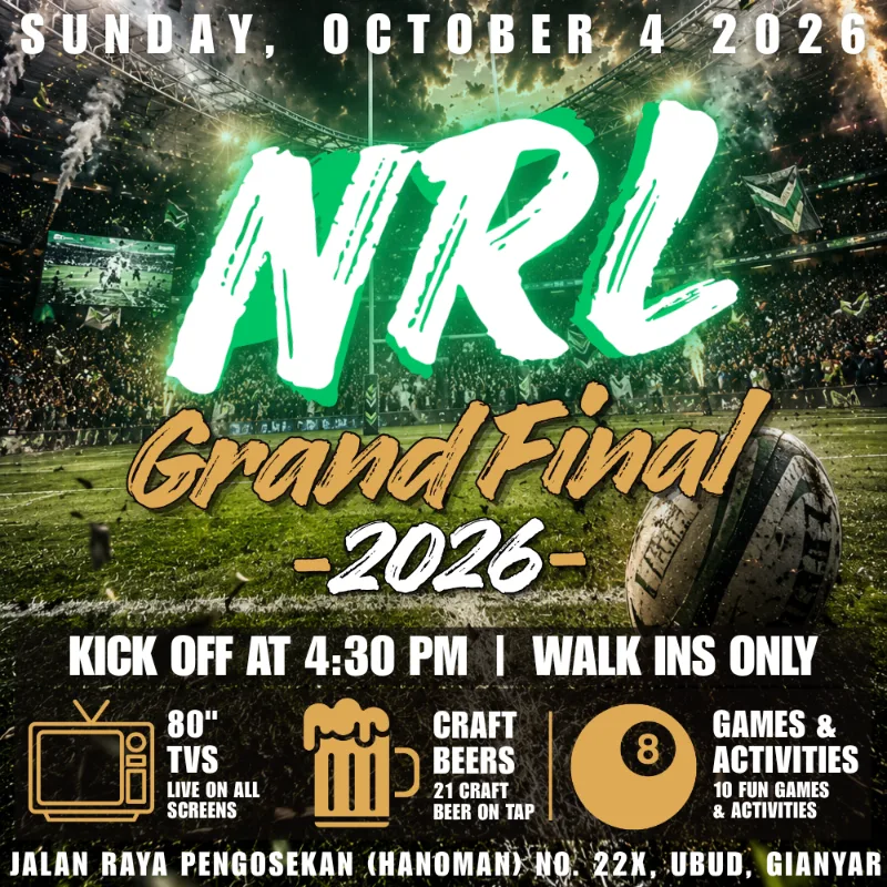 NRL GRAND FINAL LIVE IN UBUD | ROOSTERS VS KNIGHTS